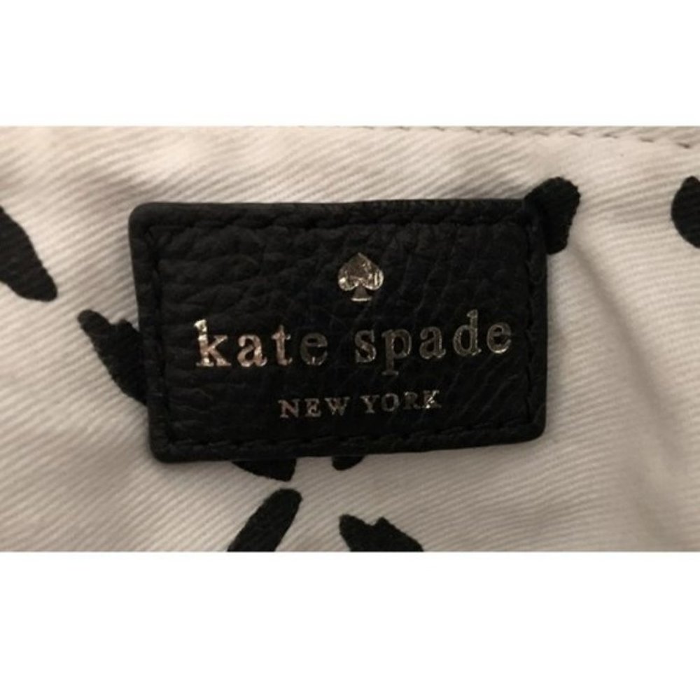 Vintage Kate Spade Tote Bag Grant Park Black Leather Shoulder Bag Satchel Purse - Picture 3 of 7